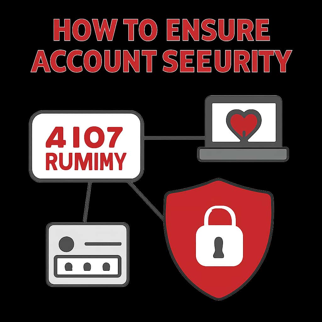 An informative diagram outlining steps for securing a Joy Rummy account.