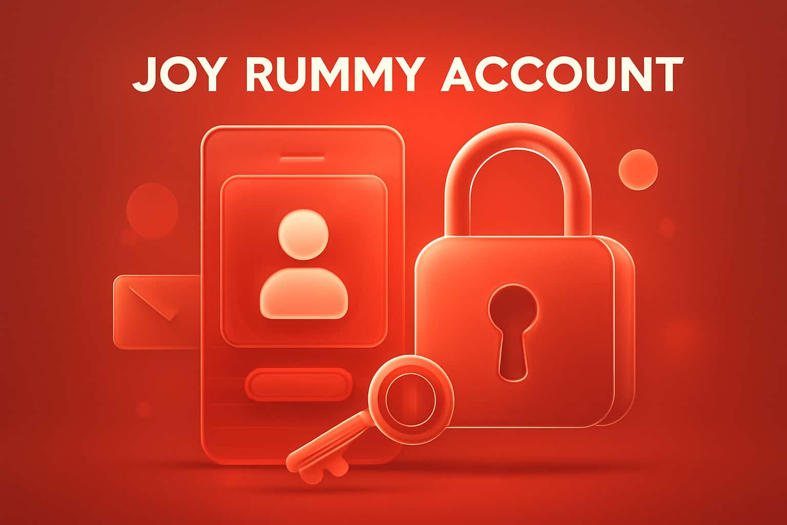 An informational scene illustrating the process to unlock a Joy Rummy account.