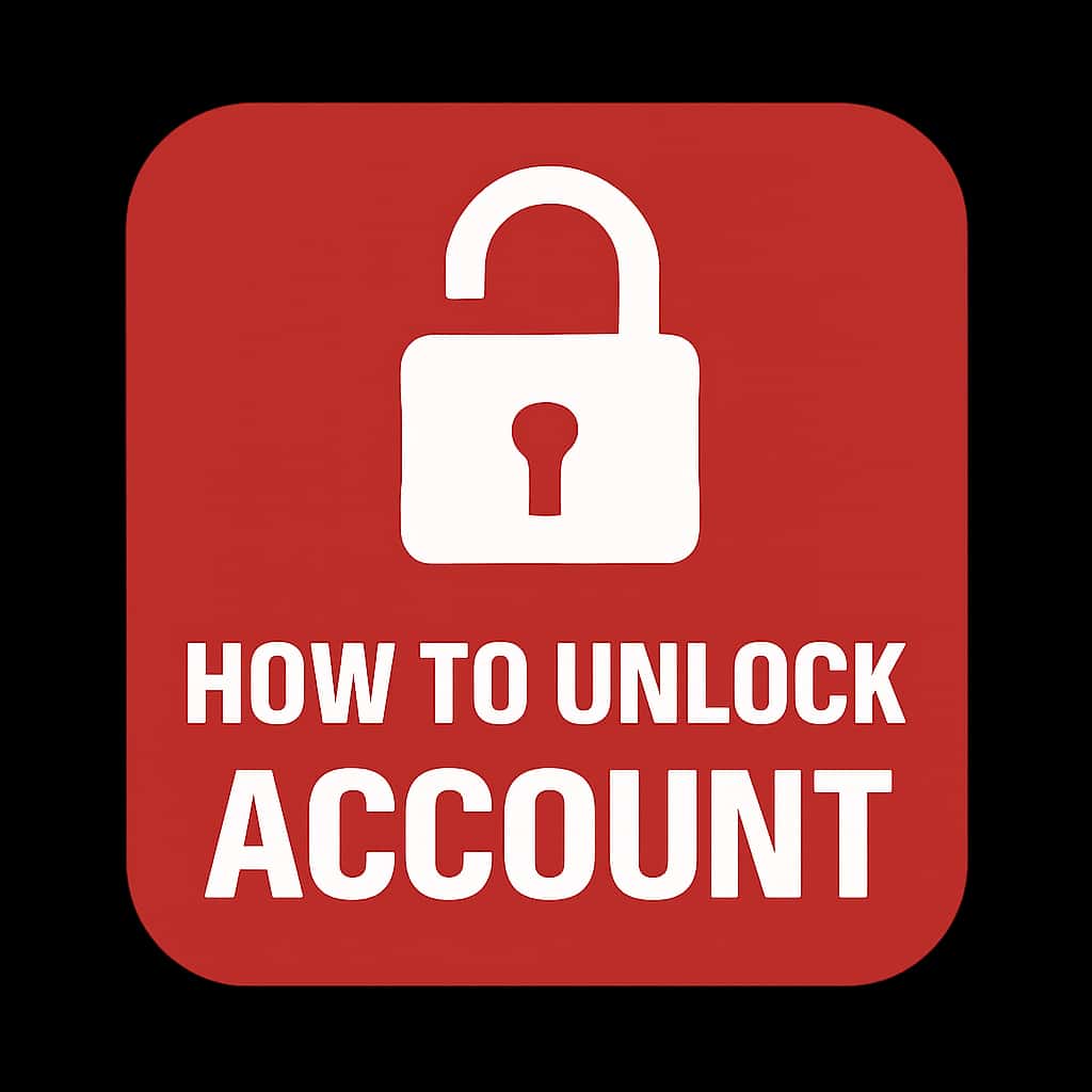 A professional icon representing account unlocking guidance for Joy Rummy.