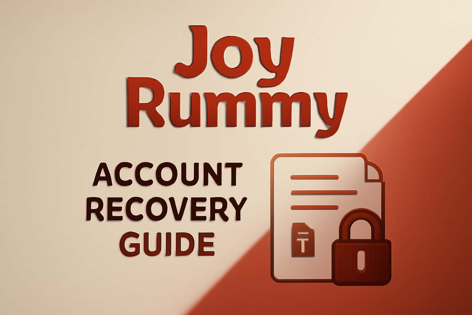 A professional and informative image symbolizing account recovery for Joy Rummy.