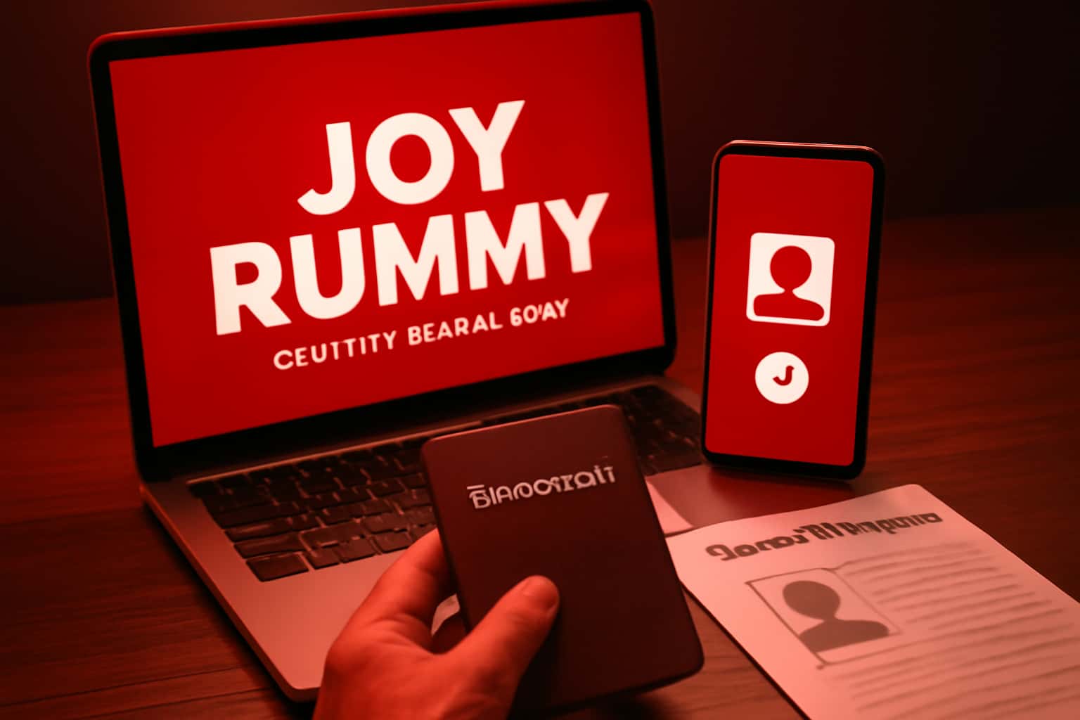 Image illustrating Joy Rummy Identity Verification process with relevant text.
