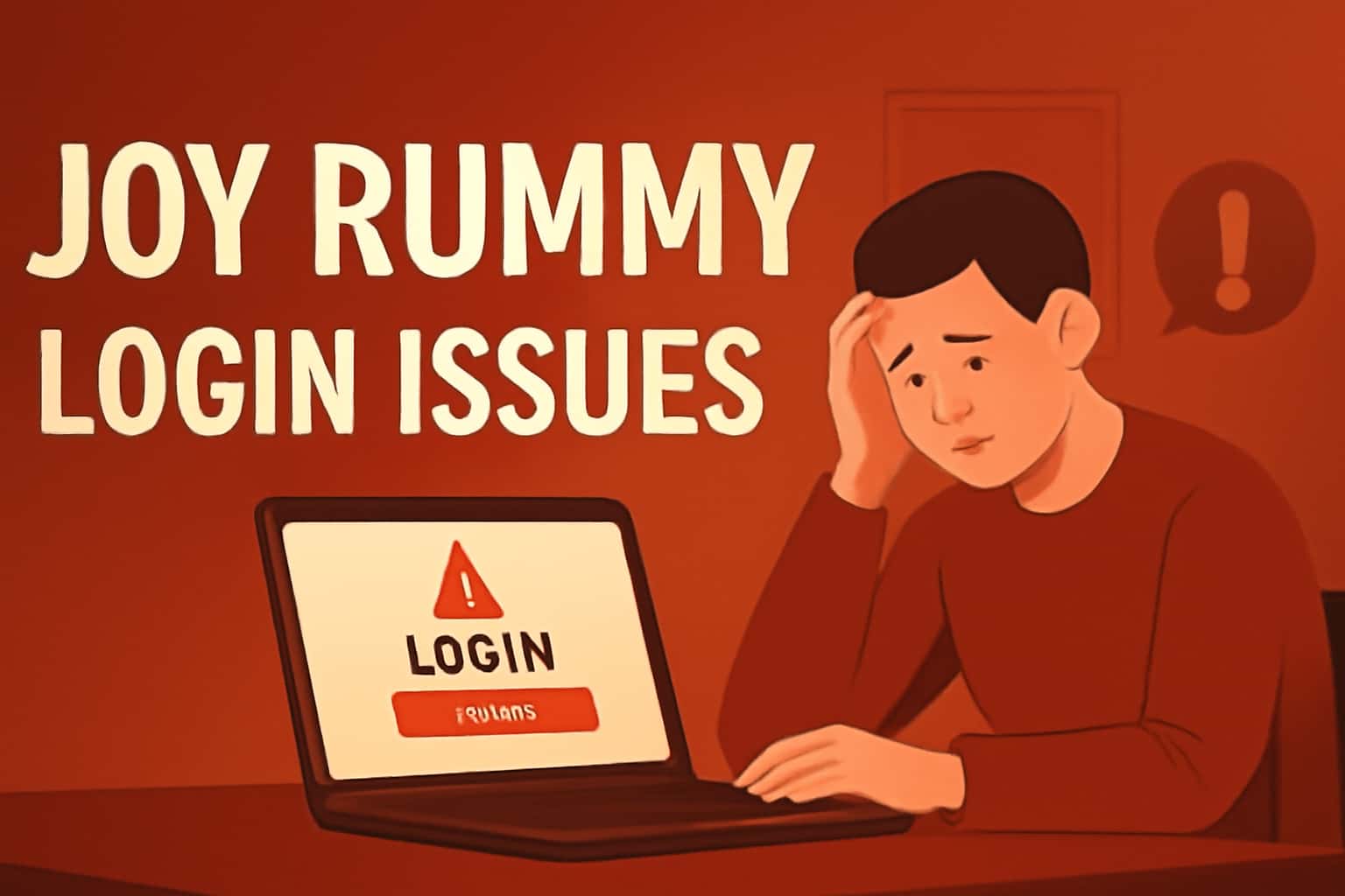 Informational graphic about Joy Rummy login issues showcasing secure access.