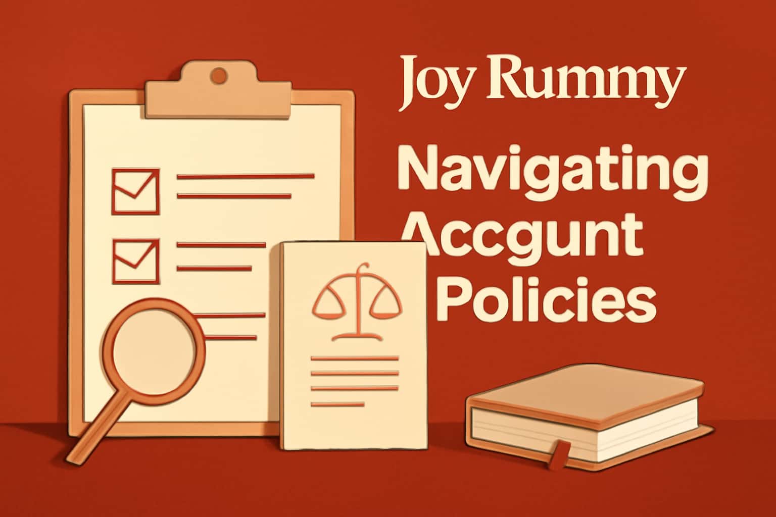 Informative scene illustrating Joy Rummy account policies.