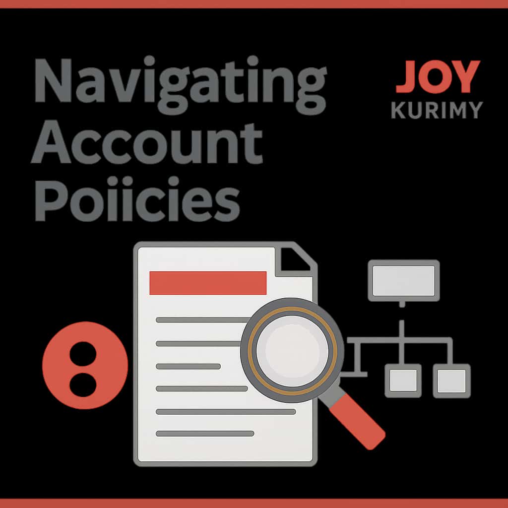 Illustration detailing Joy Rummy account policies.