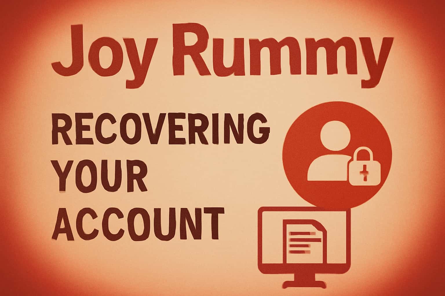 An informative scene depicting account recovery for Joy Rummy.