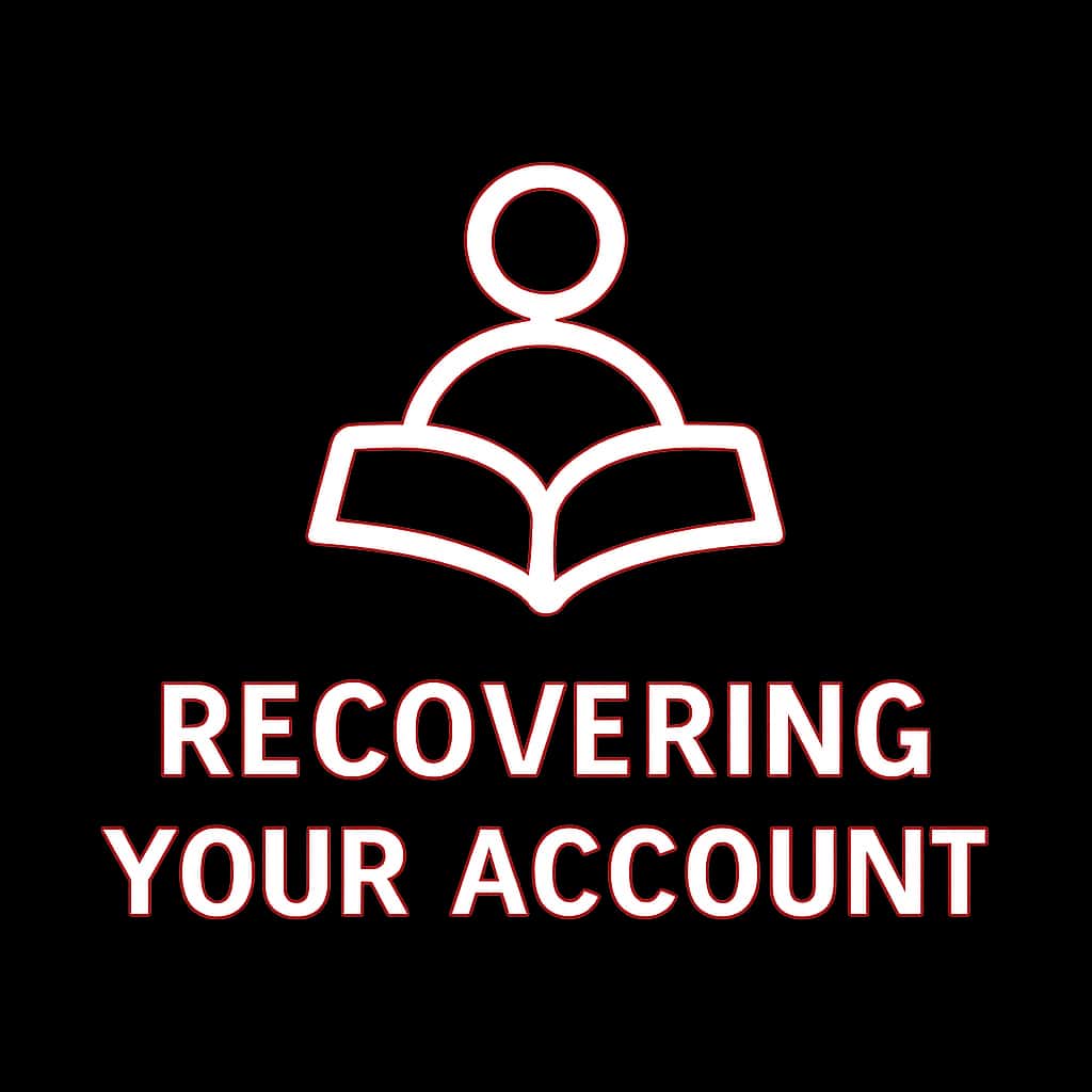 A badge illustrating the concept of recovering Joy Rummy accounts.