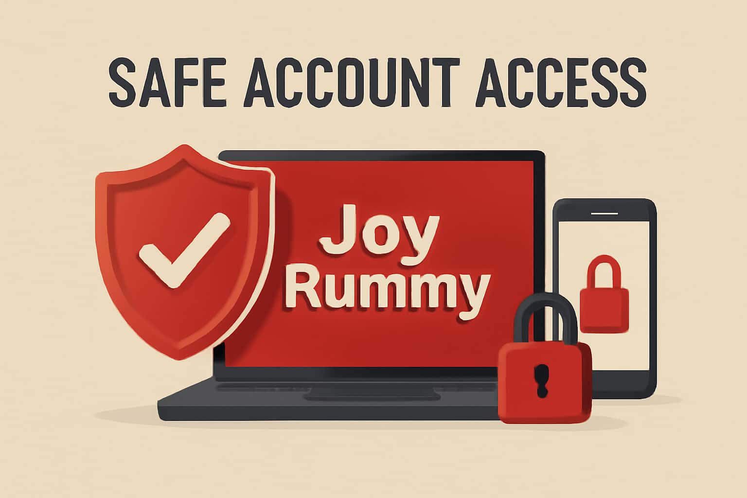 An informative visual about Safe Joy Rummy Account Access highlighting security features.